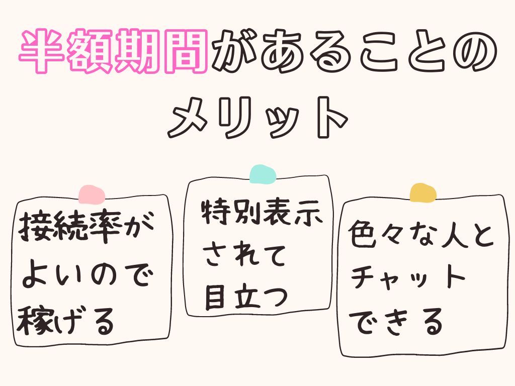 半額期間があることのメリット